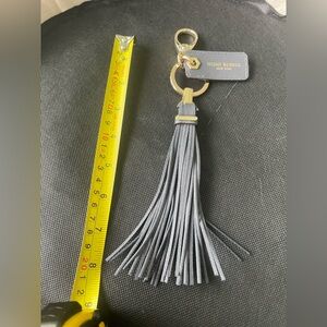 NWOT Henri Bendel Gold and Gray Tassel Key fob/bag charm
